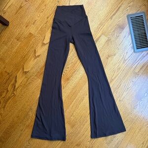 Aerie Dark Brown Crossover Waist Flare Legging, Size XS